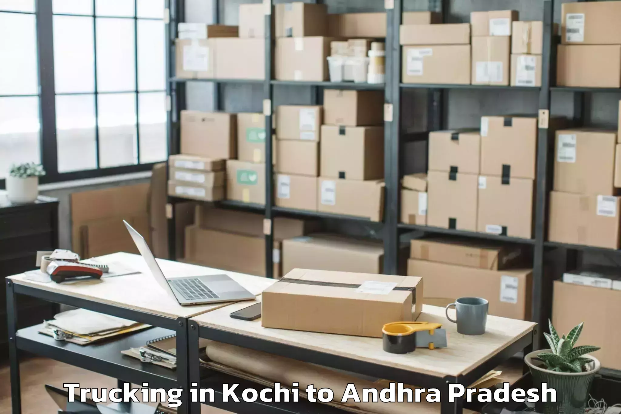 Book Kochi to Pedaparupudi Trucking Online